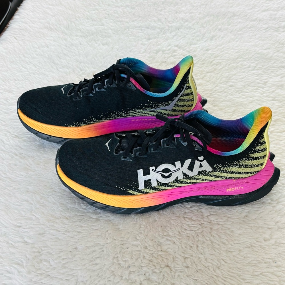 Hoka One Profly Black with Vibrant Accents Running Shoes size US 11 D - Picture 2 of 12